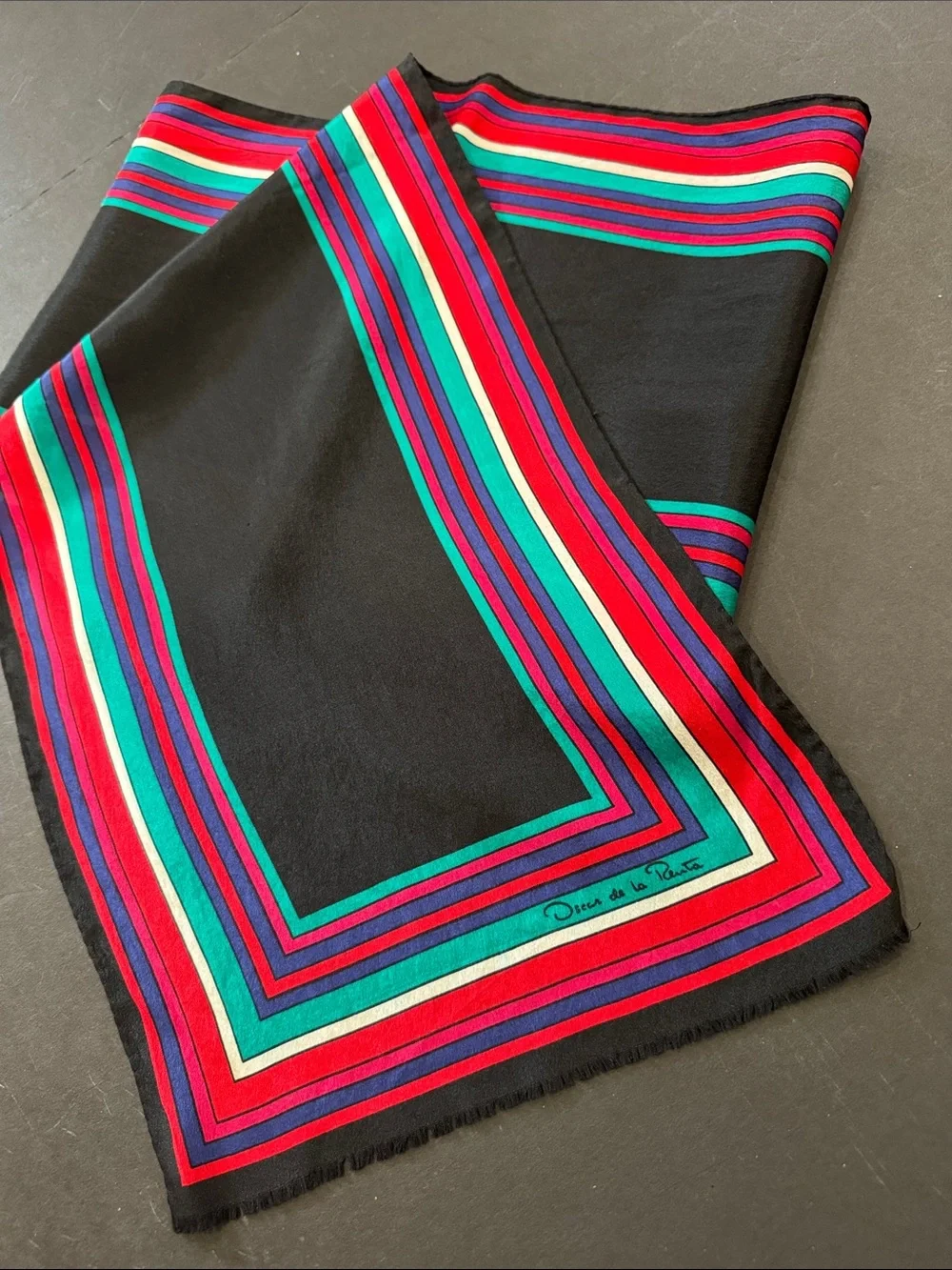 Vintage Oscar De La Renta Silk Scarf